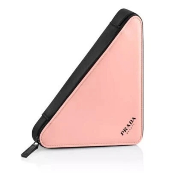 Prada Beauty Pink and Black Triangle Bag - Picture 1 of 14